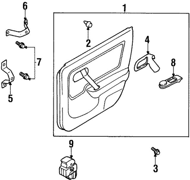 856661610 - Body: Door Trim Panel Screw for INFINITI: G20 Image