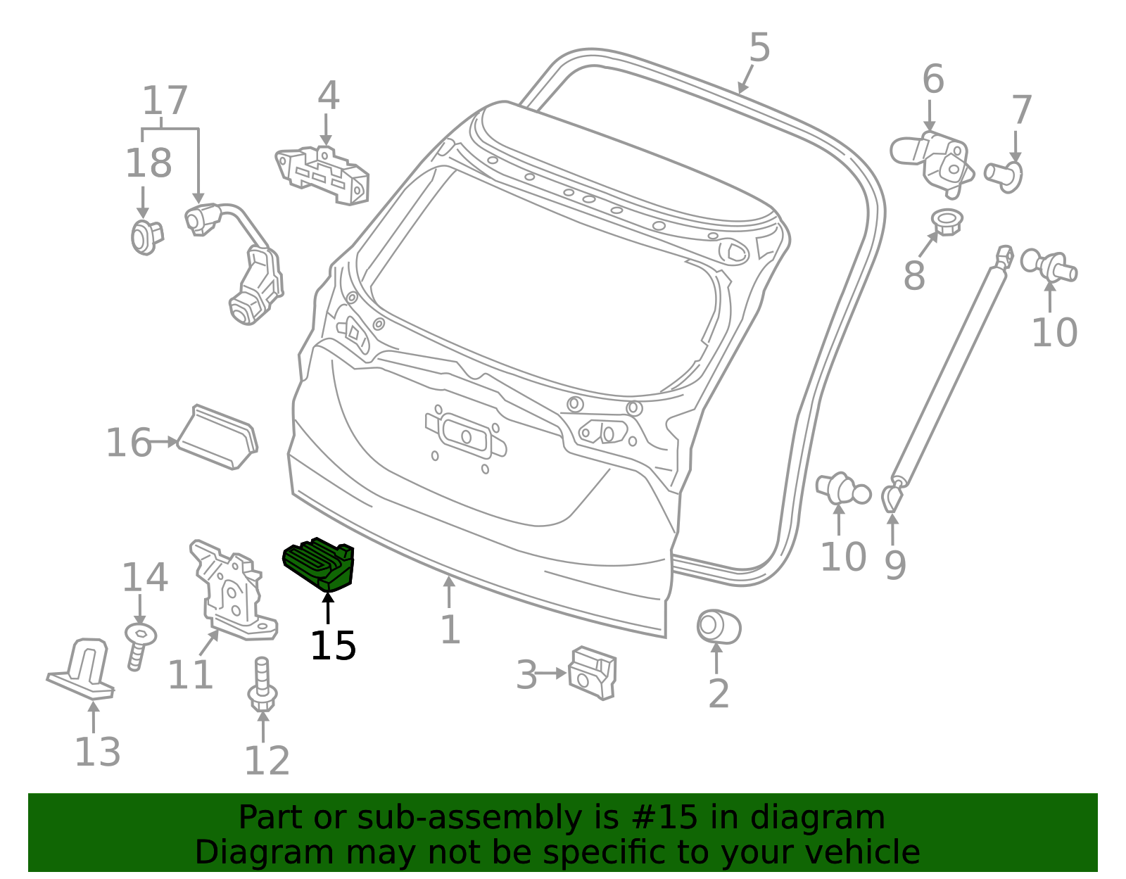 74810-TF0-003 - Switch Assembly Tailgate Opener - 2010-2020 Honda ...