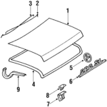1077502275 - Body: Lid for Mercedes-Benz Image