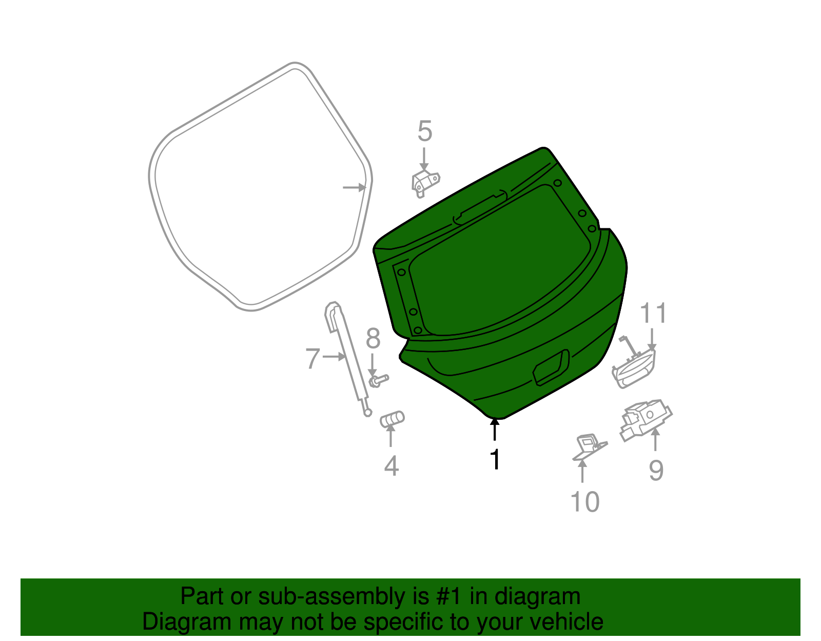 Lift Gate - Nissan (KMA0M-EM3MA)