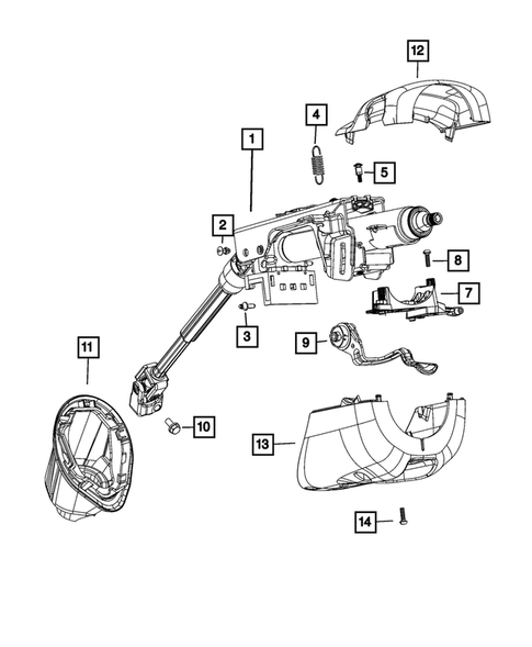 Steering Column and Intermediate Shaft for 2019 Dodge Journey #0