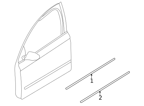Exterior Trim - Front Door for 2004 Audi A4 Quattro #0
