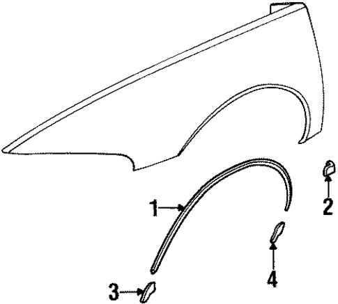 Exterior Trim - Fender for 1995 Buick Riviera #0