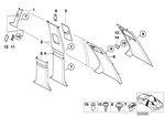 51438241417 - Vehicle Trim: Cover Cap F Windshield Frame Cover-Its for BMW Image