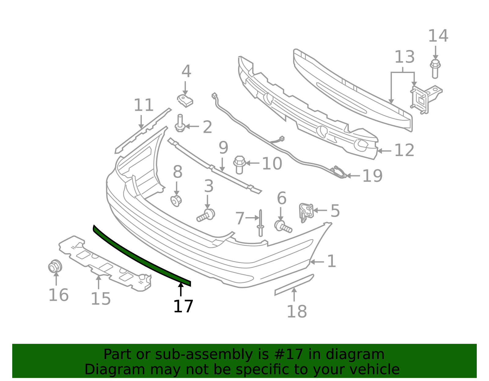 86677-3F5004C - Center Molding 2007-2008 Kia Amanti | Kia.Parts Store