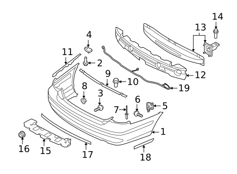 Bumper & Components - Rear for 2007 Kia Amanti #0