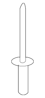 1416003183 - Body: Bumper Cover Rivet for Kia: Amanti, Niro, Optima, Rio, Sedona Image