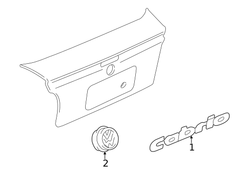 Exterior Trim - Trunk for 2000 Volkswagen Cabrio #0