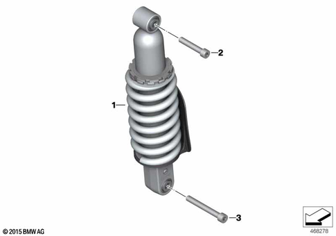 Spring Strut, Mounted Parts for 2019 BMW-Motorrad R nineT Racer #0