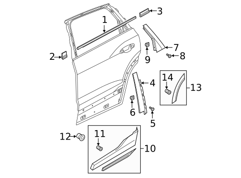 Exterior Trim - Rear Door for 2022 Audi e-tron S #0