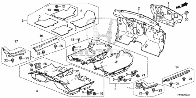 Floor Mat for 2012 Honda Crosstour #0