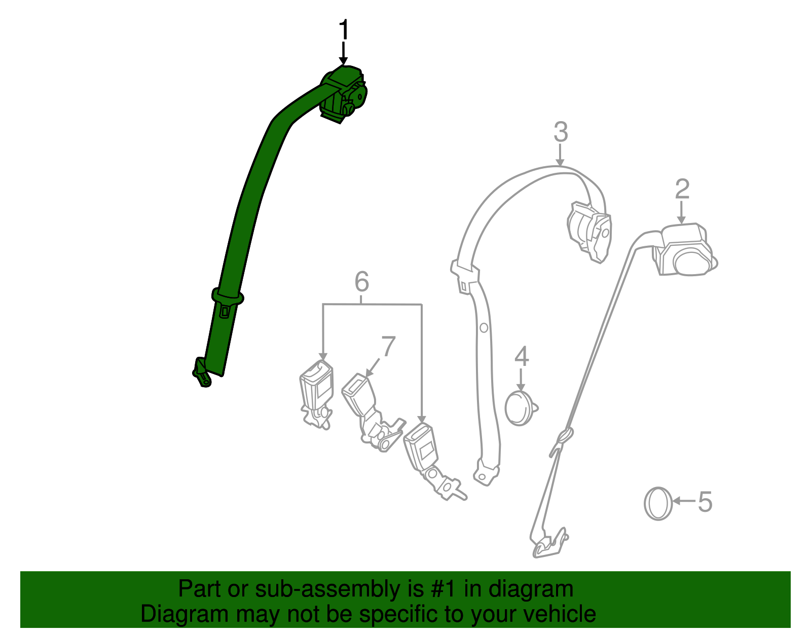 Lap & Shoulder Belt - BMW (72-11-7-376-136)