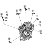 68358376AA - Electrical: Knock, Oil Pressure, &amp; Temperature Sensor Wiring for Mopar Image