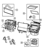 5191352AB - Air Conditioning &amp; Heater: A/C And Heater Duct, Passenger Side for Chrysler: 200, Sebring | Dodge: Avenger, Caliber | Jeep: Compass, Patriot Image