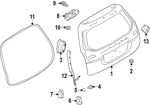 Liftgate for 2025 Subaru Forester #1