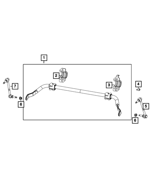 Front Stabilizer Bar for 2021 Jeep Grand Cherokee L #1