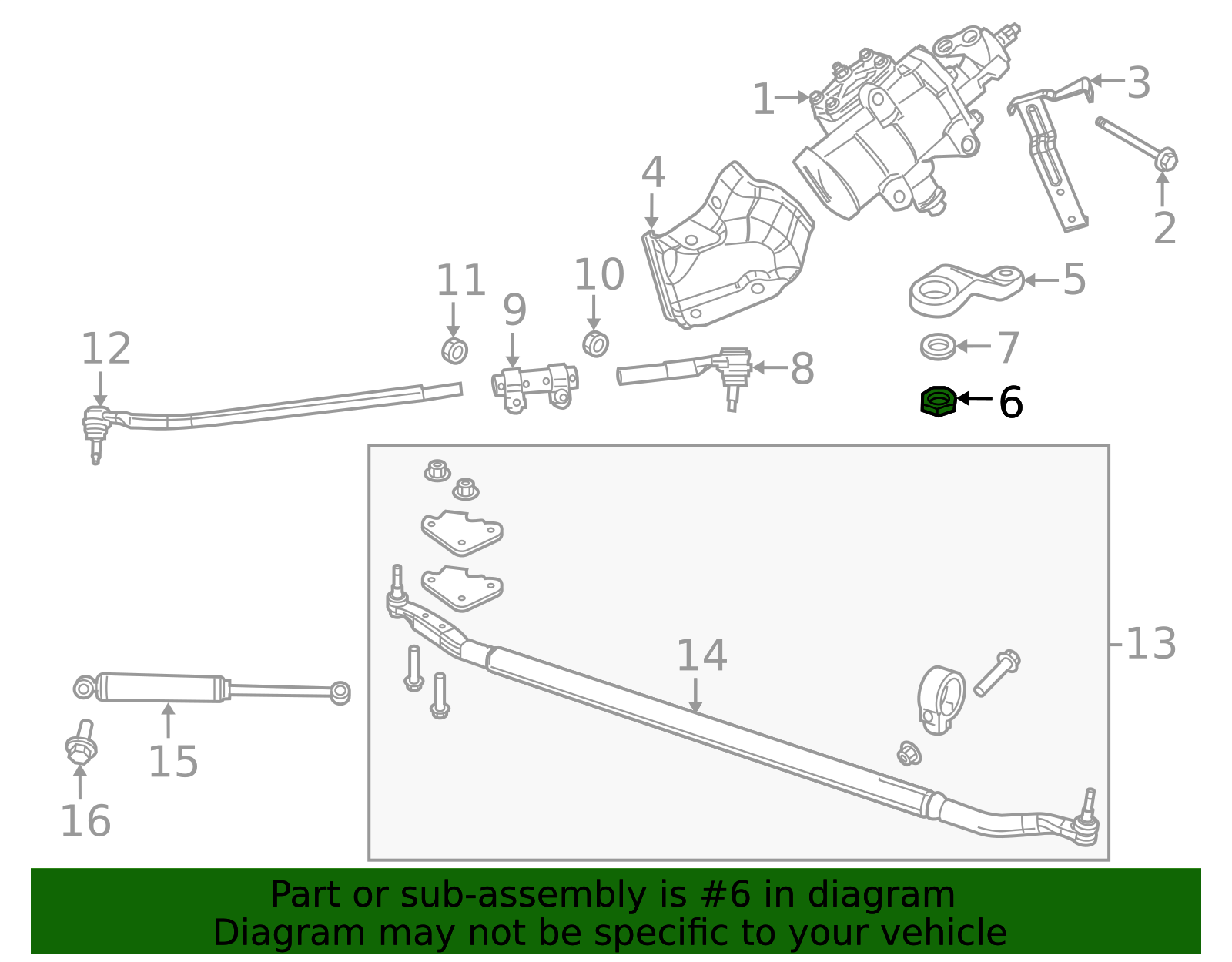 2014-2018 Ram Pitman Arm Nut 06510199AA | Mopar Parts Canada