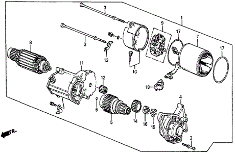Starter Motor (Denso) for 1987 Honda Prelude #0