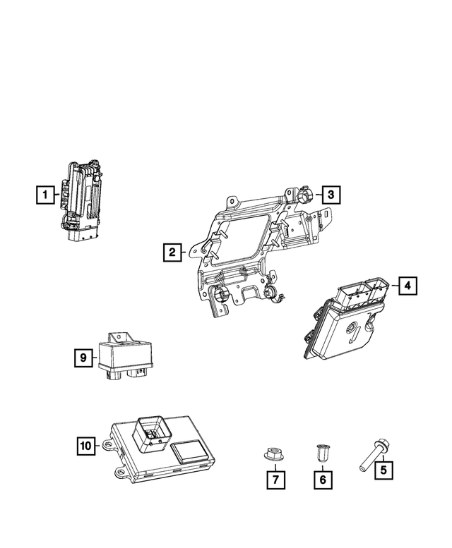 68430877AB - Electrical: Engine Control Unit Bracket for Mopar Image