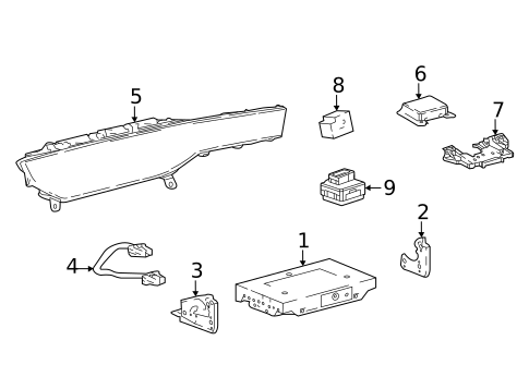 Navigation System Components for 2022 Lexus LC500 #1