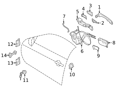Front Door for 2016 INFINITI QX50 #1
