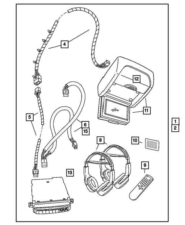 4685999AC - Mopar Accessories - Component Parts: Compact Disc Changer Wiring for Mopar Image