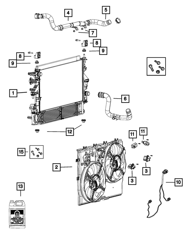 68095779AA - Cooling: Insulator Grommet for Mopar Image
