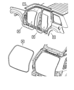 55399016AB - Body Sheet Metal Except Doors: Body Side Seal, Right for Mopar Image