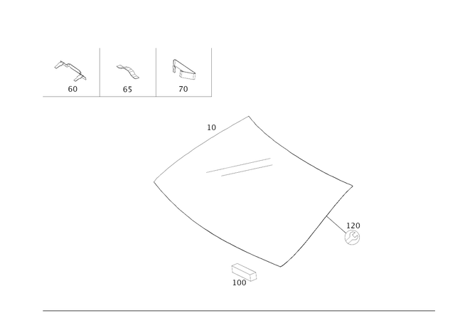2226708200 - Windows: Windshield for Mercedes-Benz Image image