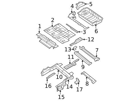 Rear Floor & Rails for 2019 Dodge Grand Caravan #0