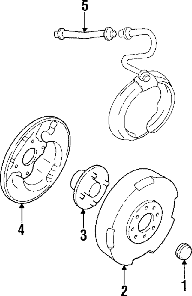 F7CZ1126AA - Brakes: Drum for Ford: Escort | Mercury: Tracer Image