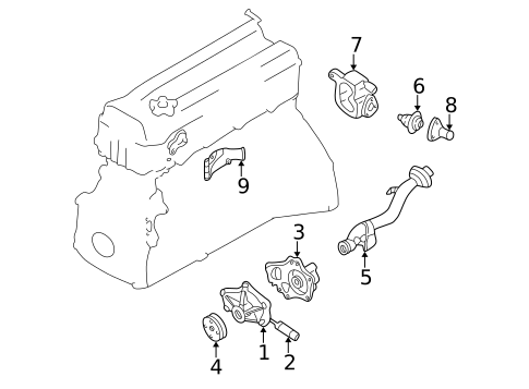 Water Pump for 1998 Nissan Altima #0