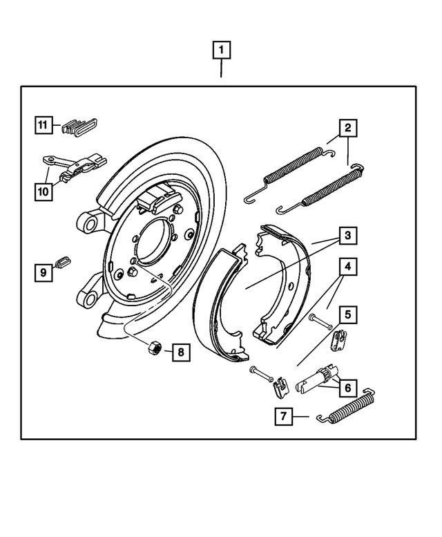 5114192AA - Parking Brake: Brake Shoe Hold Down Clip for Mopar Image