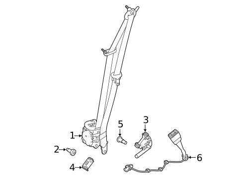 Seat Belt for 2020 Jaguar I-Pace #1