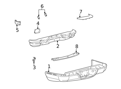 Bumper & Components - Rear for 2005 Ford Explorer Sport Trac #0