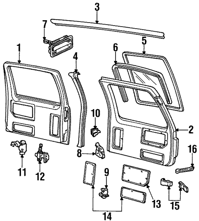 12475093 - Body: Door Shell for GM Image