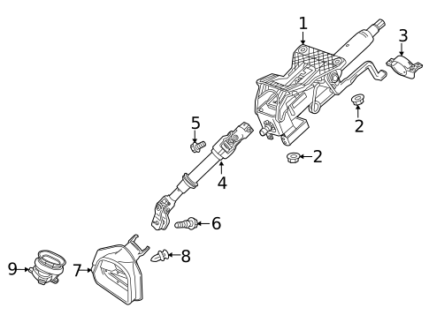 Steering Column Assembly for 2012 Cadillac SRX #0