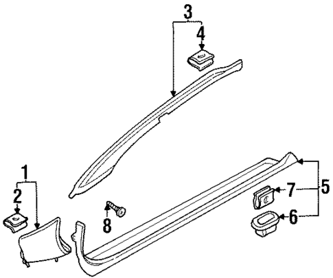 Interior Trim - Pillars for 1996 Mitsubishi Eclipse #0