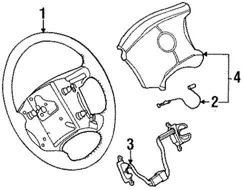 Steering Wheel & Trim for 1996 Cadillac Eldorado #0