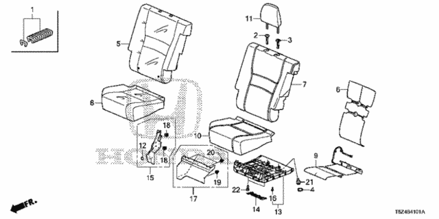 Rear Seat (R.) for 2019 Honda Ridgeline #0