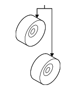 31216198 - Cooling System: Idler Pulley for Volvo: S80, XC90 Image