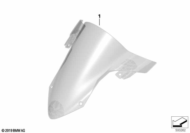 77331686594 - Ergonomics &amp; Comfort: Windshield, High, Tinted for BMW-Motorrad Image