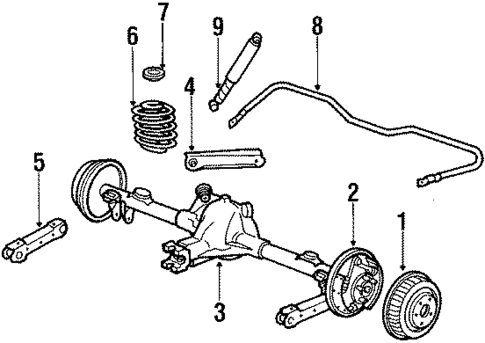 Rear Suspension for 1986 Oldsmobile Cutlass Supreme #1