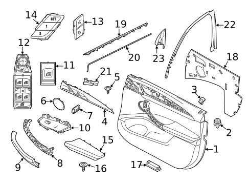 Interior Trim - Front Door for 2022 BMW 530i #1