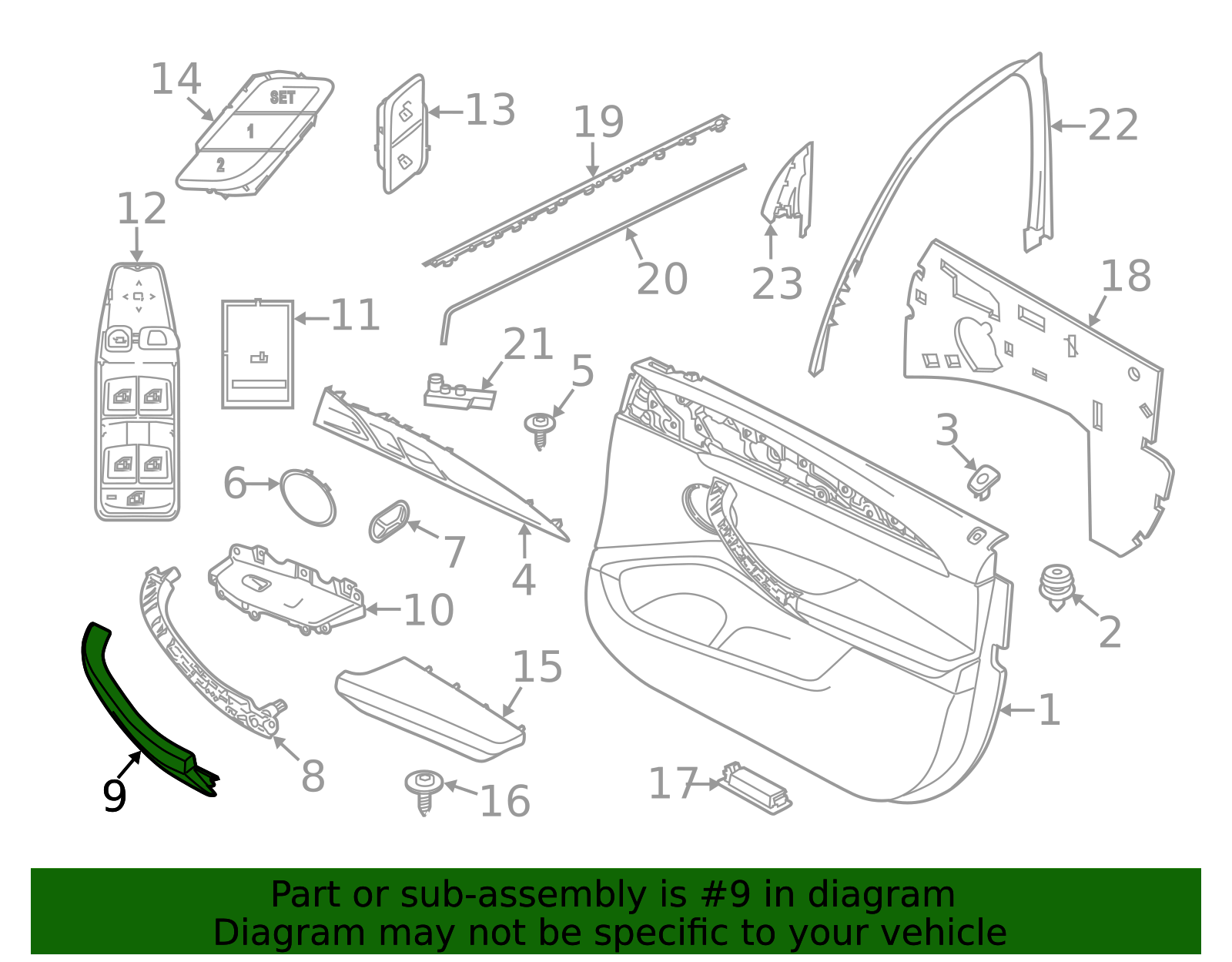 51427470710 - 2018-2024 BMW Pull Handle (51-42-7-470-710) | BMW of