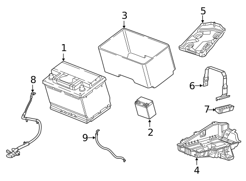 Battery & Related Components for 2020 Chrysler Voyager #0