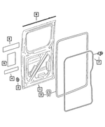 68017331AA - Doors, Door Mirrors and Related Parts: Side Cargo Door, Left for Mopar Image