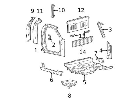 Floor - Cab for 2004 Ford F-150 Heritage #0