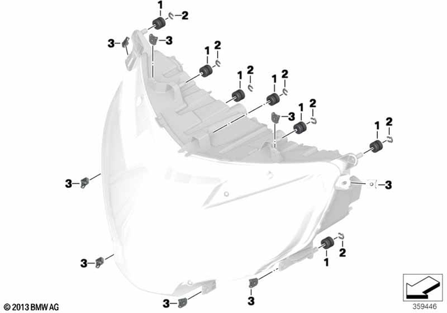 31421235615 - Lights: Rubber Grommet -  for BMW-Motorrad Image