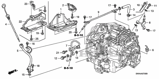 AT ATF Pipe for 2007 Honda CR-V #0